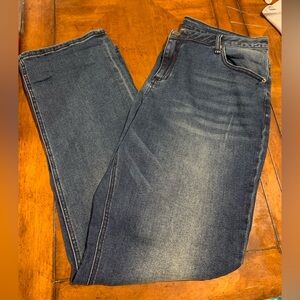 Elegant Dark Blue True Boyfriend Straight Leg Jeans